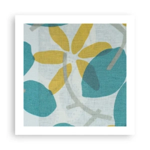 Poster - Unter den azurblauen Blättern - 50x50 cm