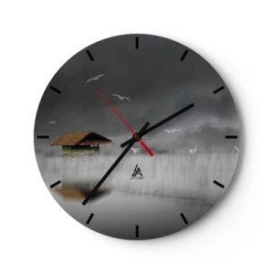Wanduhr - Glasuhr - Schutz vor Regen - 40x40 cm