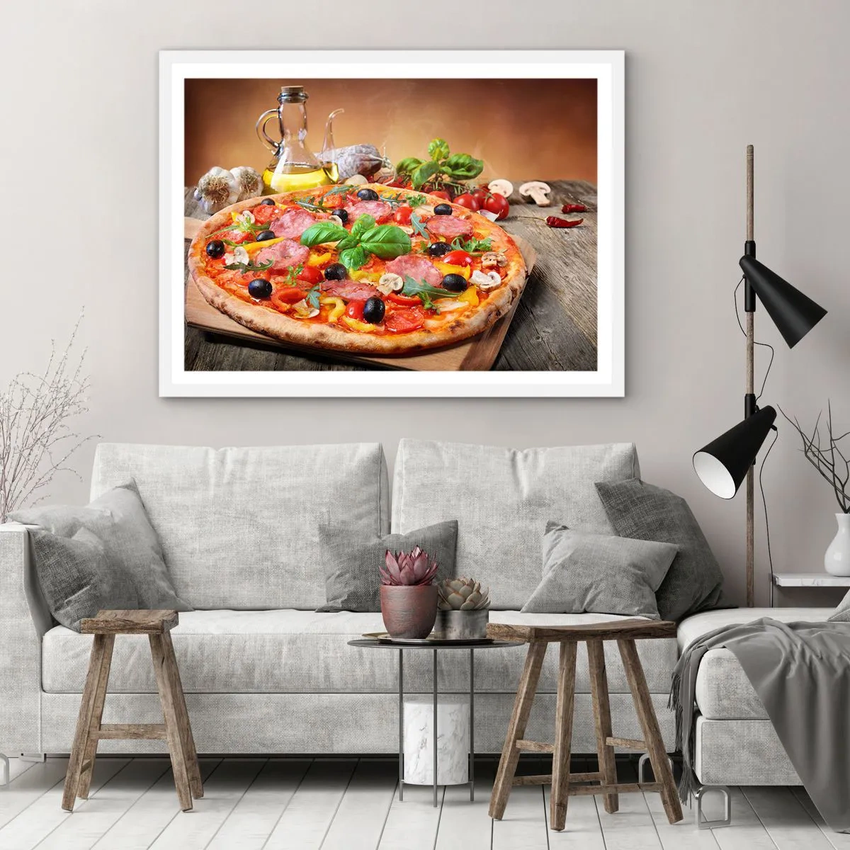 Poster in einem weißen Rahmen - Mit echtem italienischem Flair - 70x50 cm