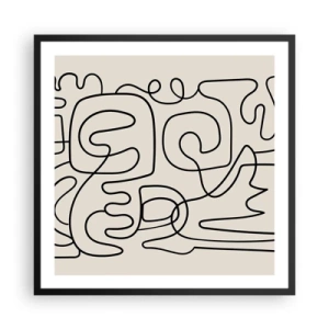 Poster in einem schwarzem Rahmen - Folge der Spur - 60x60 cm