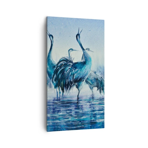 Bild auf Leinwand - Leinwandbild - Morgentliches Treffen - 45x80 cm