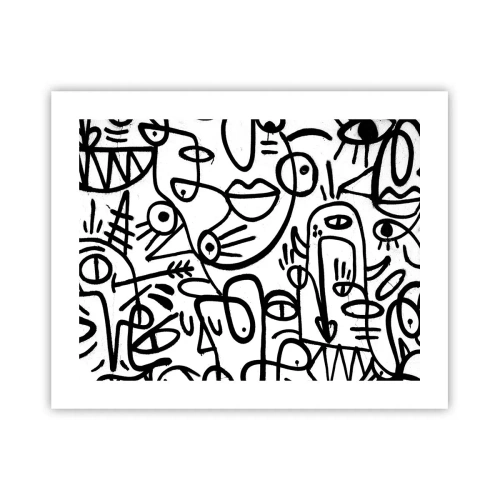 Poster - Gesichter und Luftspiegelungen - 50x40 cm