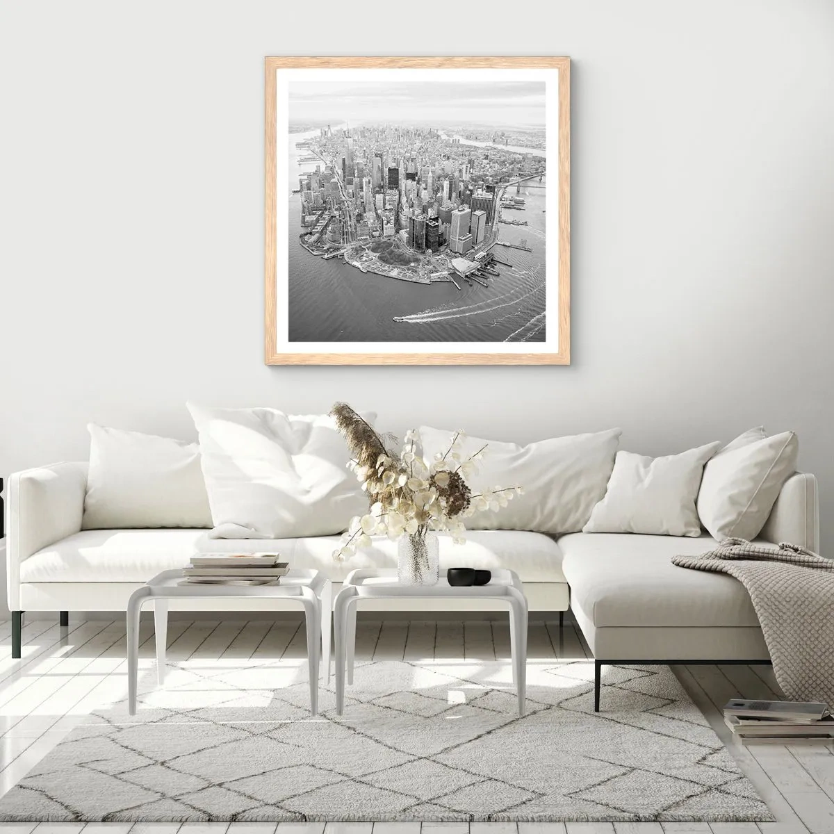 Poster in einem Rahmen aus heller Eiche - Und wie kann es man nicht lieben? - 50x50 cm