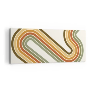 Bild auf Leinwand - Leinwandbild - Zickzack zum Ziel - 100x40 cm