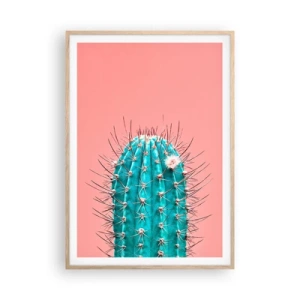 Poster in einem Rahmen aus heller Eiche - Schau einfach hin - 70x100 cm