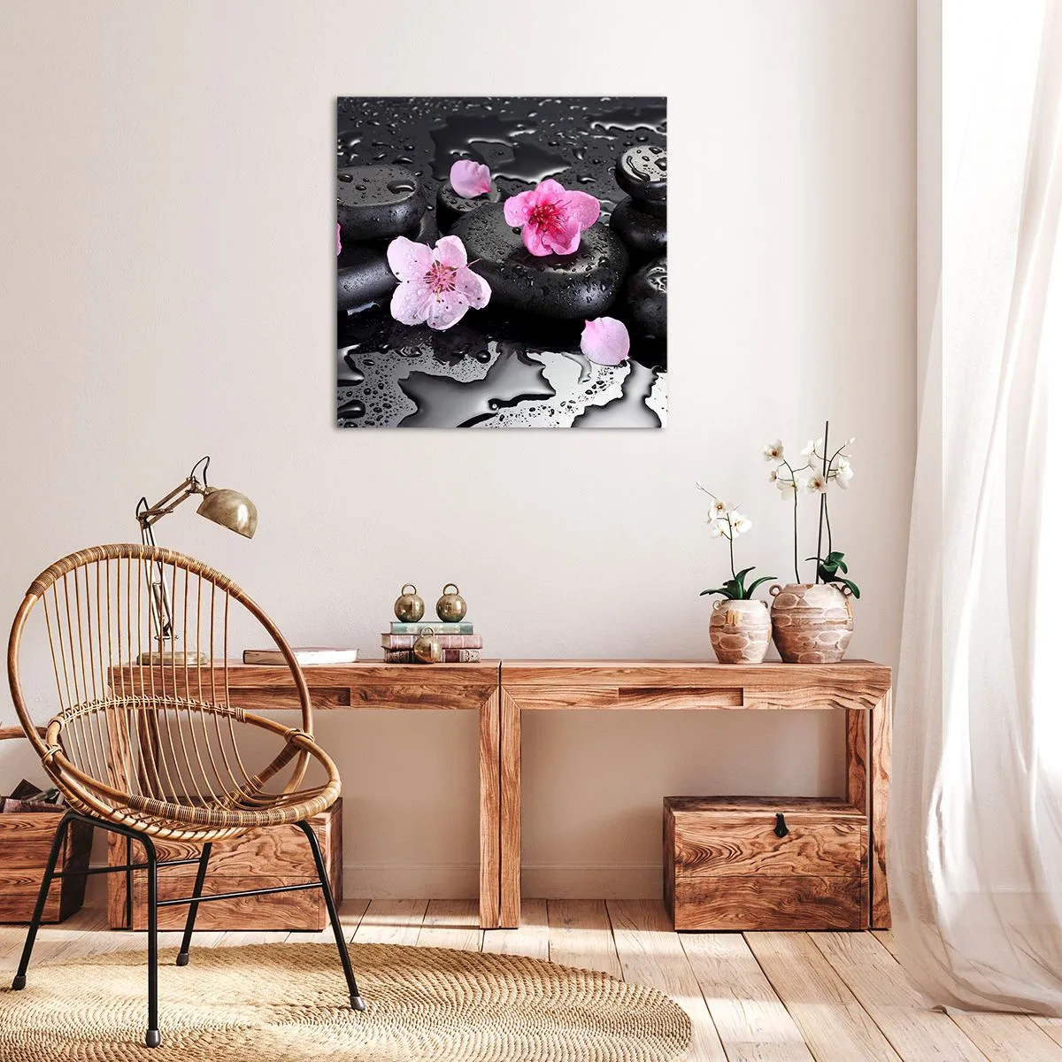 Bild auf Leinwand - Leinwandbild - Und der Stein fällt vom Herzen - 70x70 cm