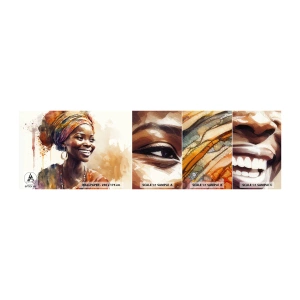 Fototapeten Muster Selbstklebend Deluxe Sticker - Afrikanische Königin - Frau, Afroamerikaner, Porträt - 100x30 cm