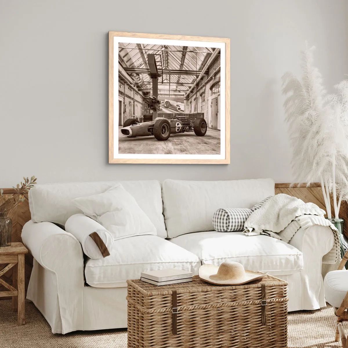 Poster in einem Rahmen aus heller Eiche - Die Siegerruhe - 40x40 cm