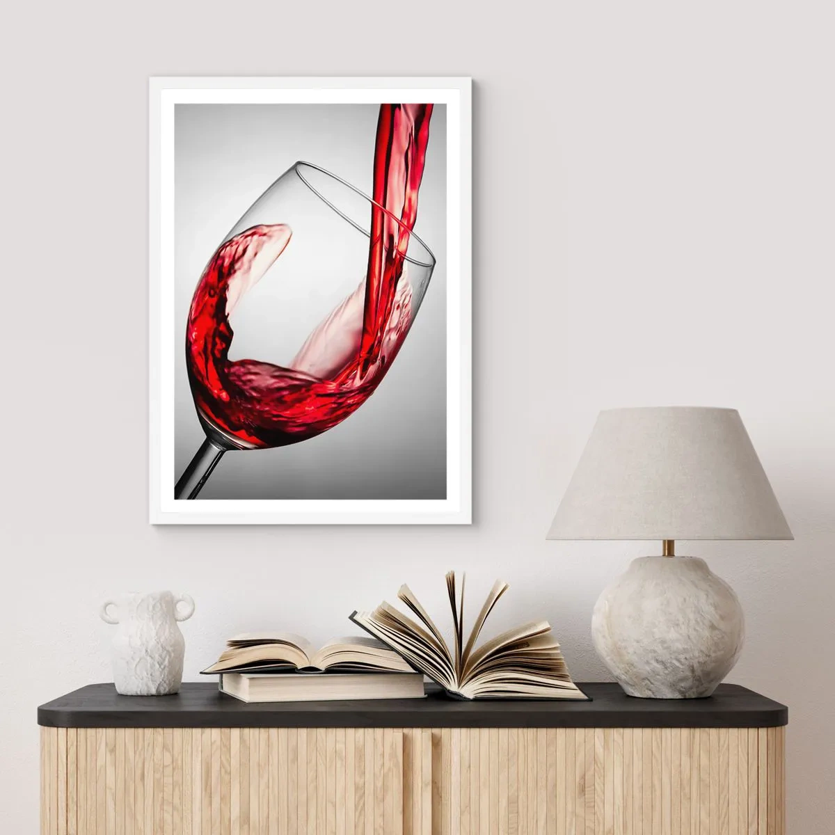 Poster in einem weißen Rahmen - Farbe – Bewegung – Klang - 30x40 cm