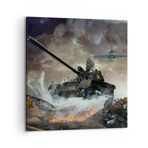 Bild auf Leinwand - Leinwandbild - Der Kampf ist schrecklich und schön - 50x50 cm