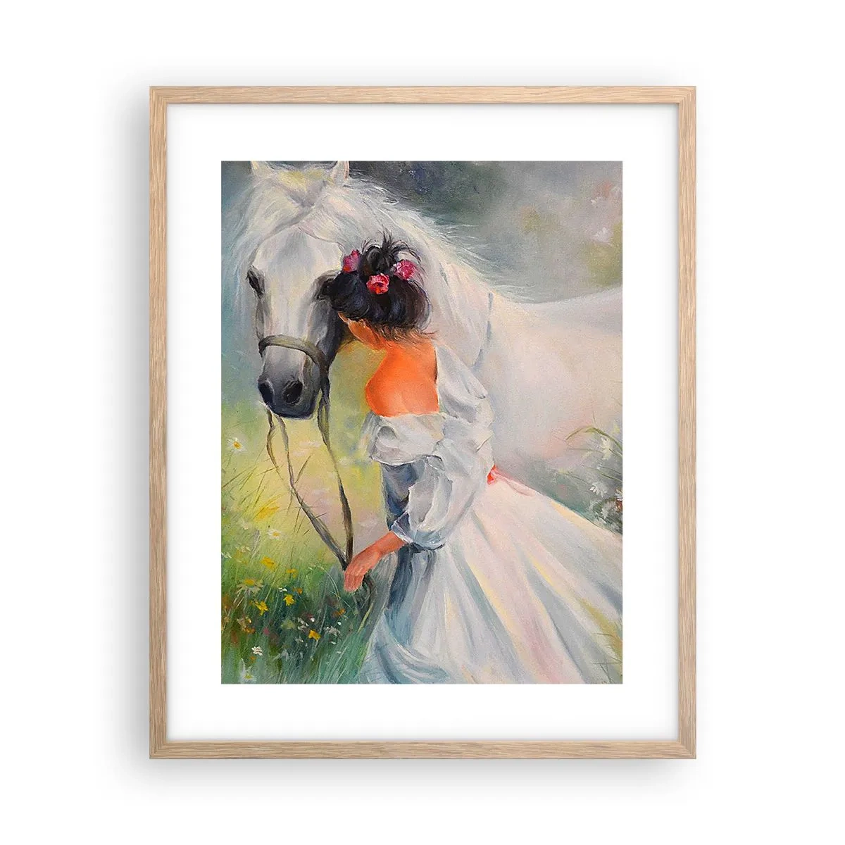 Poster in einem Rahmen aus heller Eiche - Wie aus einem schönen Traum - 40x50 cm