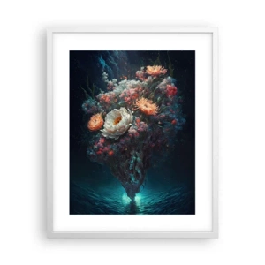 Poster in einem weißen Rahmen - Seltsamer Garten - 40x50 cm