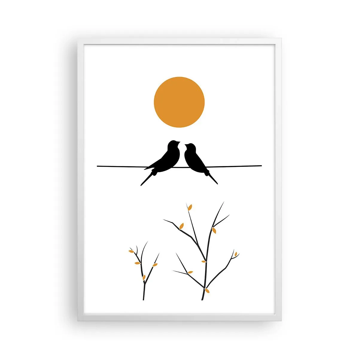 Poster in einem weißen Rahmen - Abend der Nachtigallen - 50x70 cm