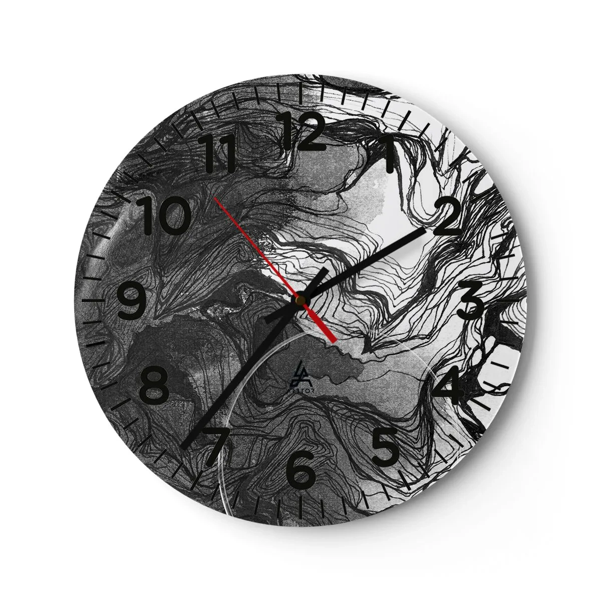 Wanduhr - Glasuhr - Verstrickt in Träume - 40x40 cm