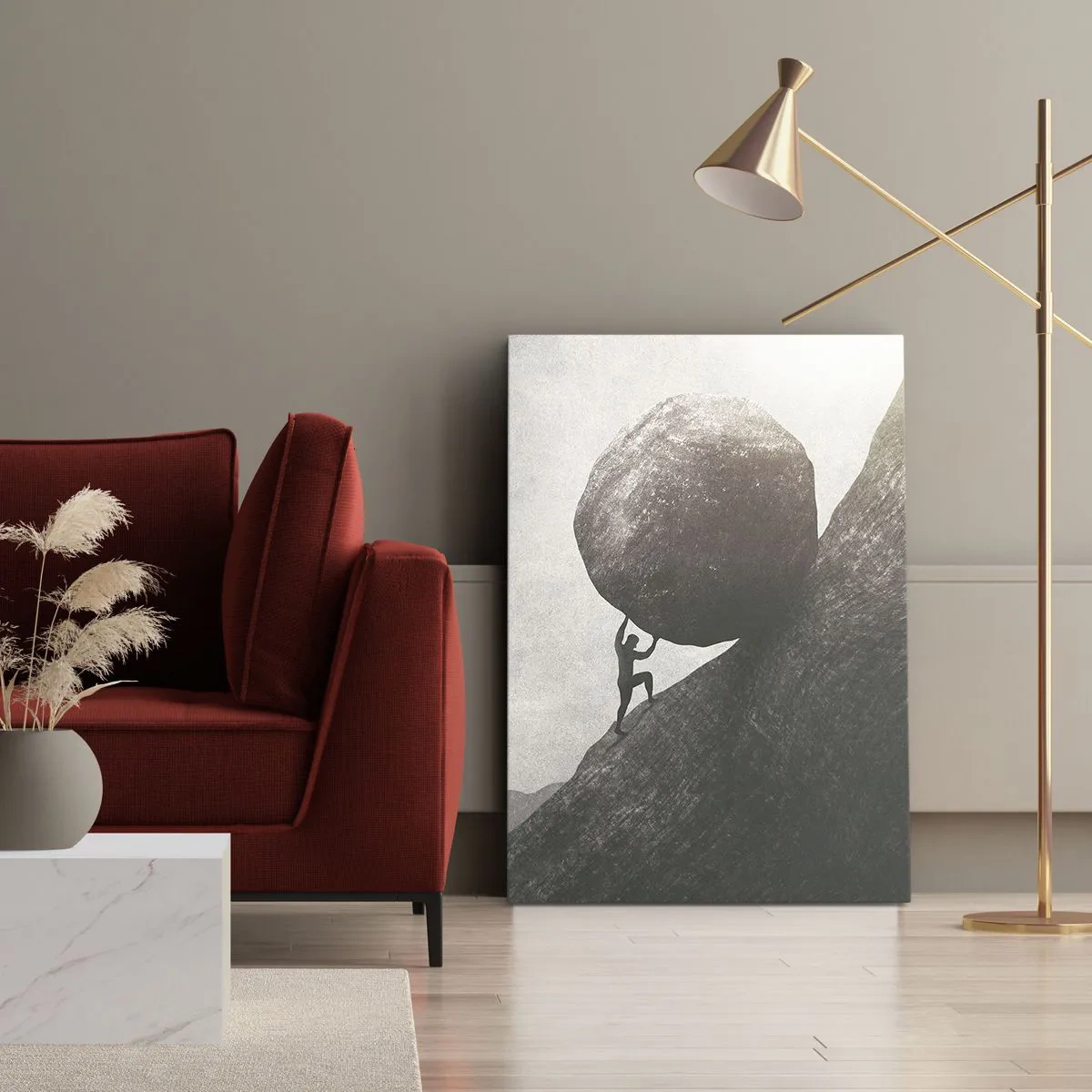 Bild auf Leinwand - Leinwandbild - Ich glaube wider alle Hoffnung - 45x80 cm