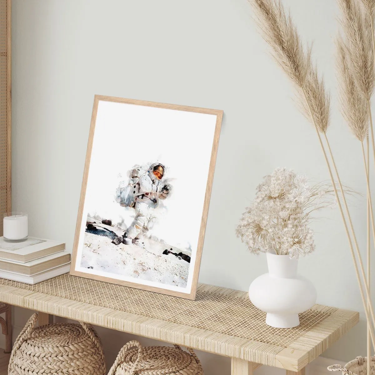 Poster in einem Rahmen aus heller Eiche - Bote der Erde - 70x100 cm