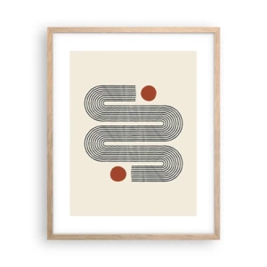 Poster in einem Rahmen aus heller Eiche - Vom Anfang bis zum Ende - 40x50 cm