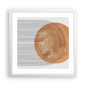 Poster in einem weißen Rahmen - SonnenKomposition - 40x40 cm