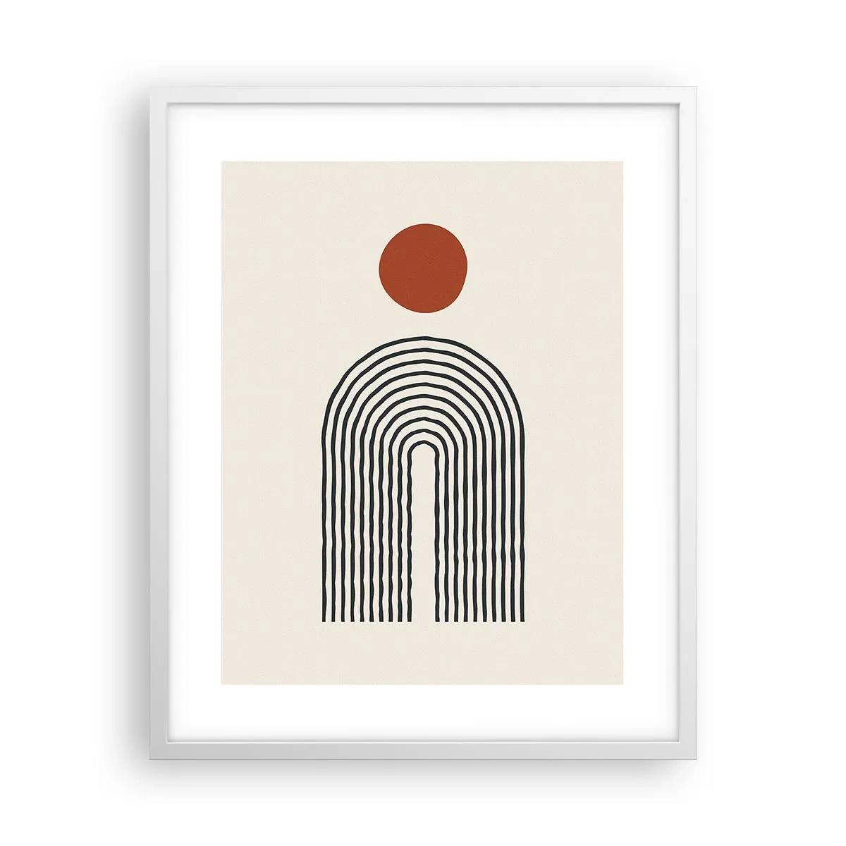 Poster in einem weißen Rahmen - Magnetismus von Formen und Farben - 40x50 cm