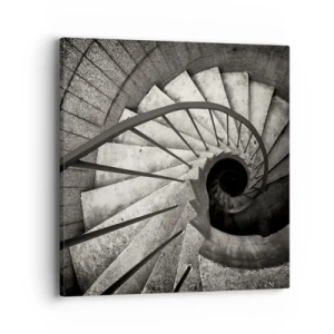 Bild auf Leinwand - Leinwandbild - Treppe hoch, Treppe runter - 40x40 cm