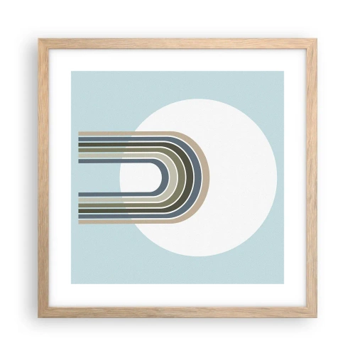 Poster in einem Rahmen aus heller Eiche - Unwiderstehliche Anziehungskraft - 40x40 cm