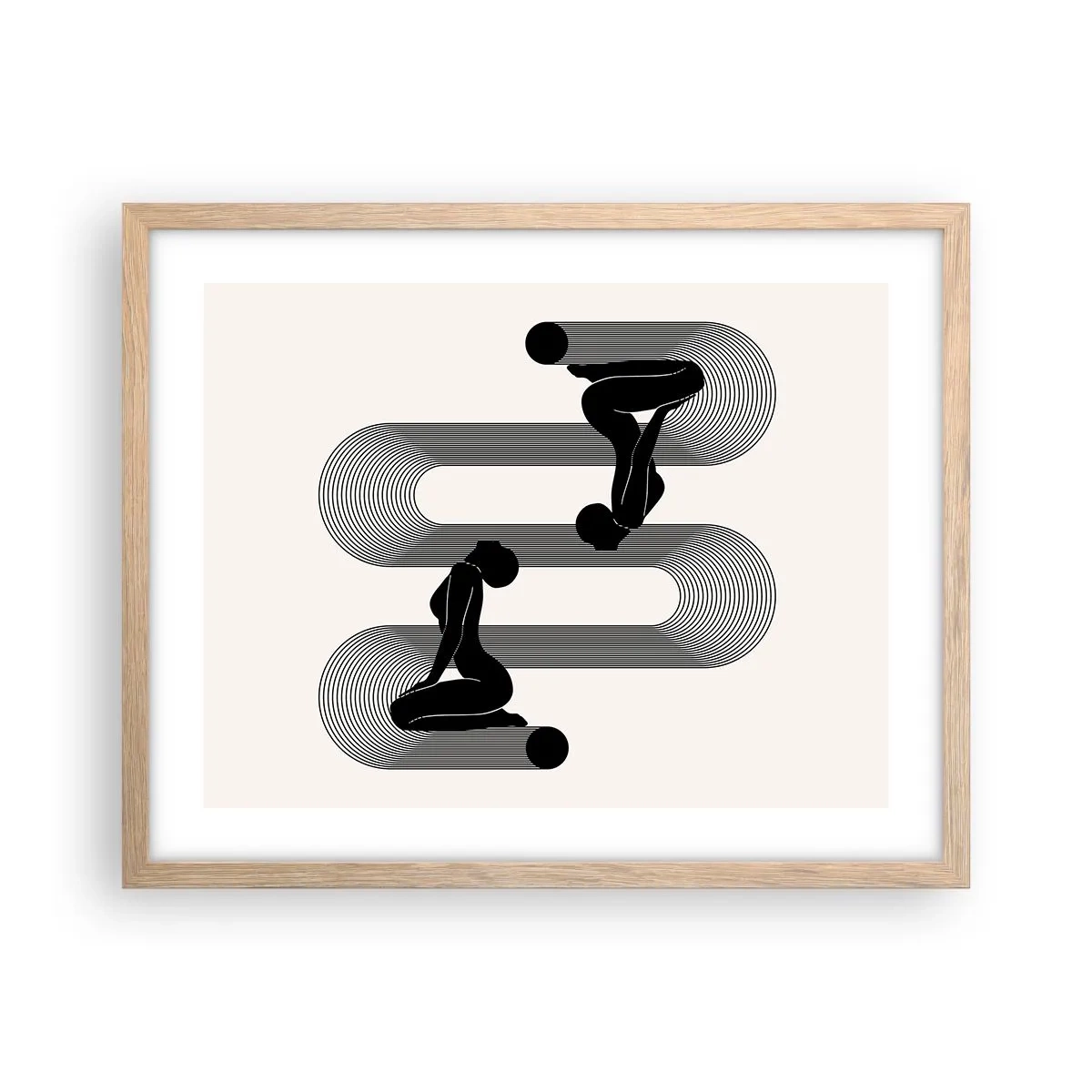 Poster in einem Rahmen aus heller Eiche - Sinnliche Symmetrie - 50x40 cm