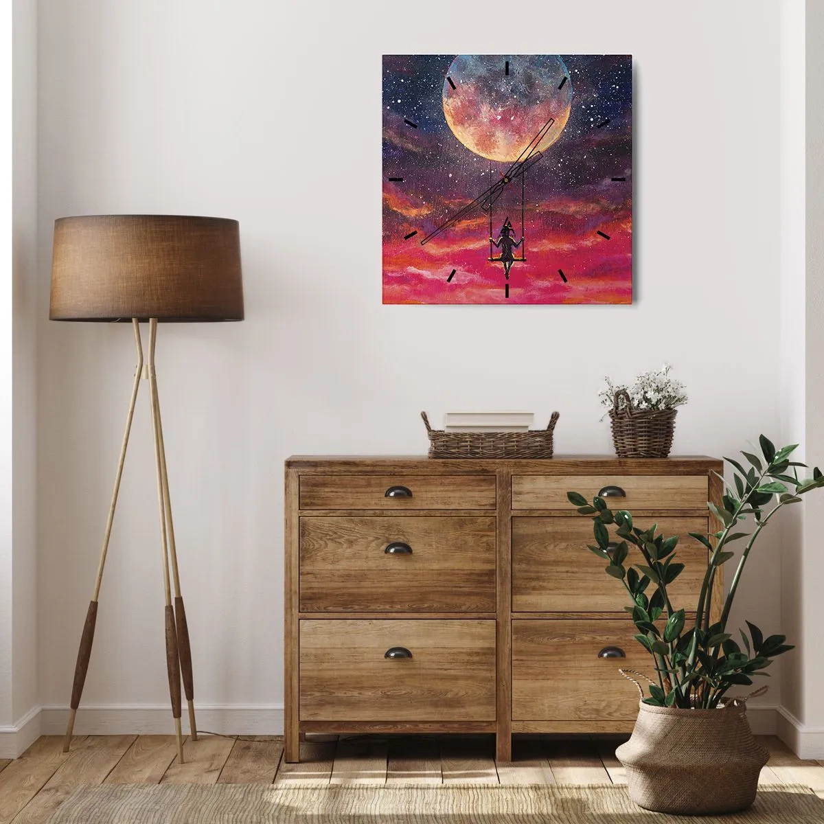 Wanduhr - Glasuhr - Traum - 40x40 cm