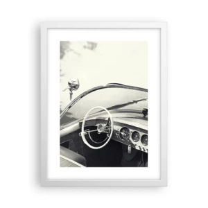 Poster in einem weißen Rahmen - Wetter für die Reichen - 30x40 cm