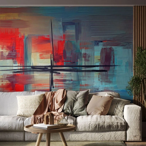 Fototapete Premium Canvas - Landschaft in einer unbekannten Dimension - Abstraktion, Stück, Modern - 500x350 cm