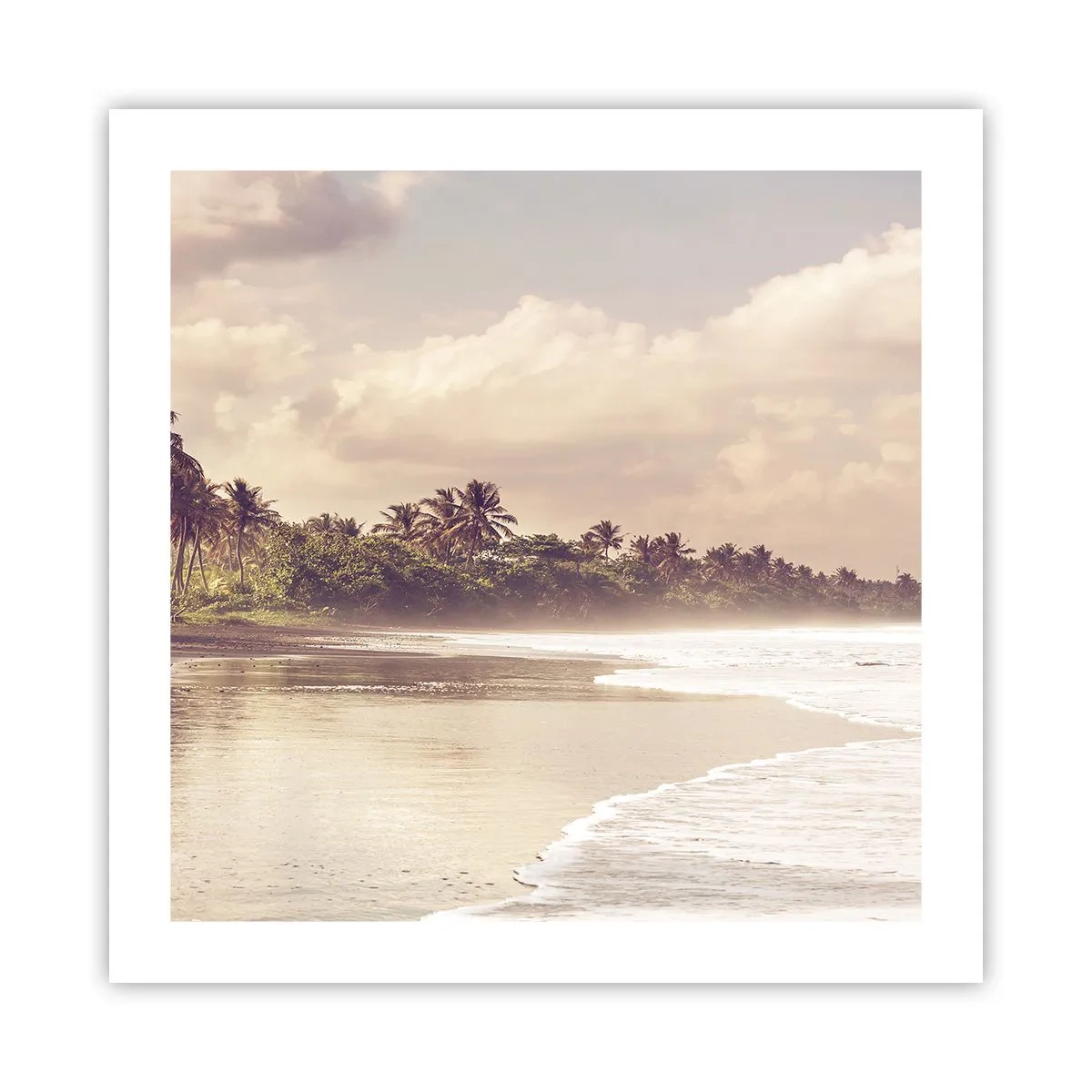 Poster - Die Liebkosung der Wellen - 50x50 cm