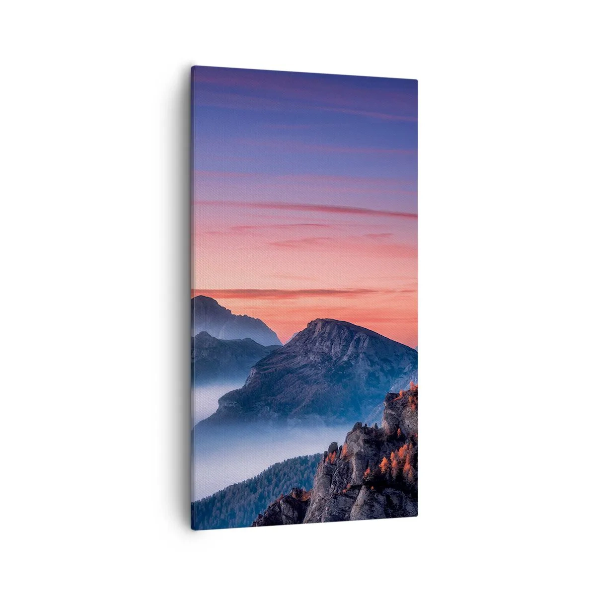 Bild auf Leinwand - Leinwandbild - Über die Täler - 55x100 cm