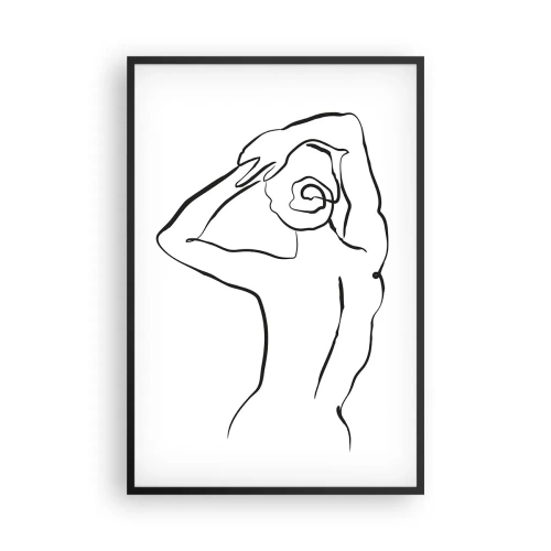 Poster in einem schwarzem Rahmen - Morgenakte - 61x91 cm