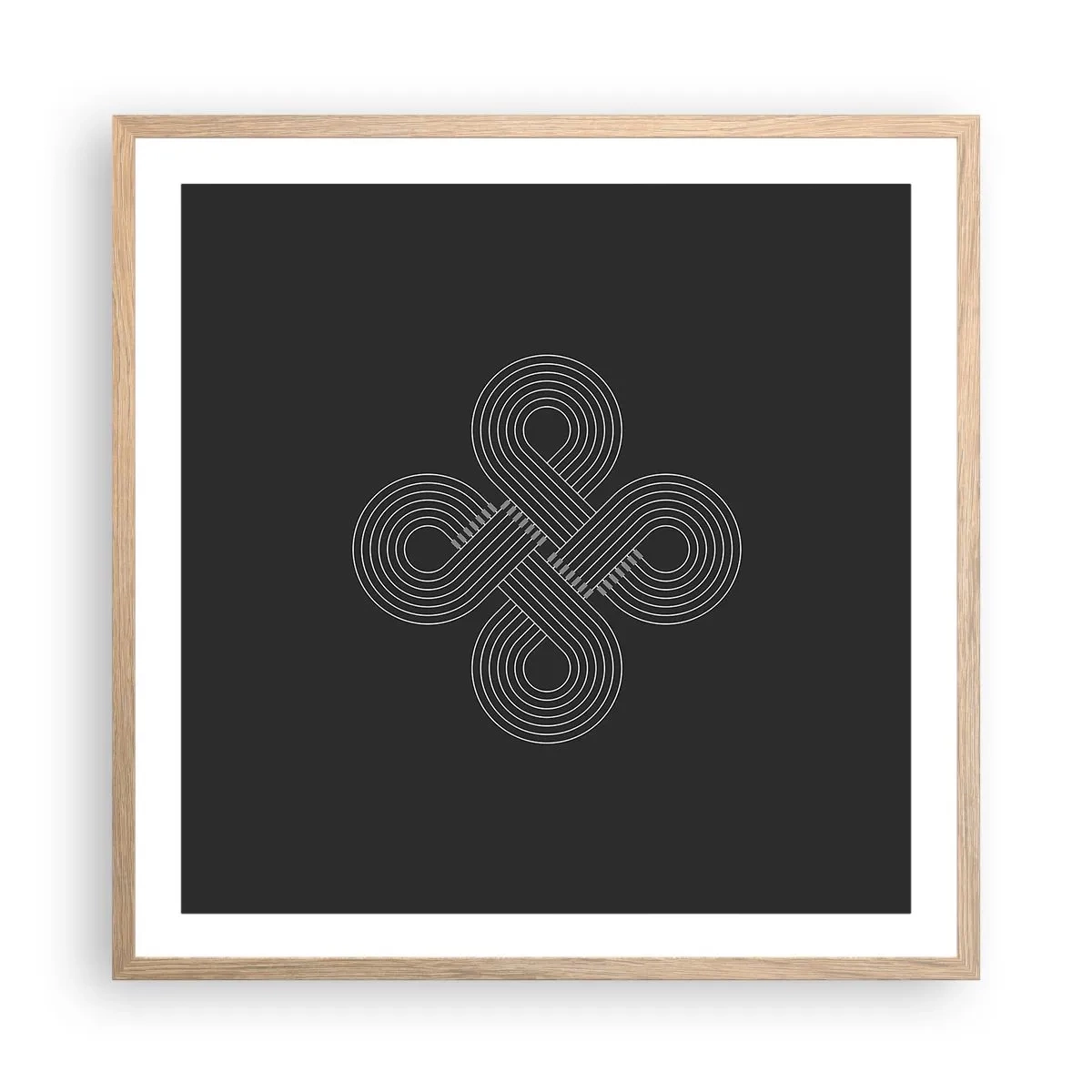 Poster in einem Rahmen aus heller Eiche - Im keltischen Geist - 60x60 cm