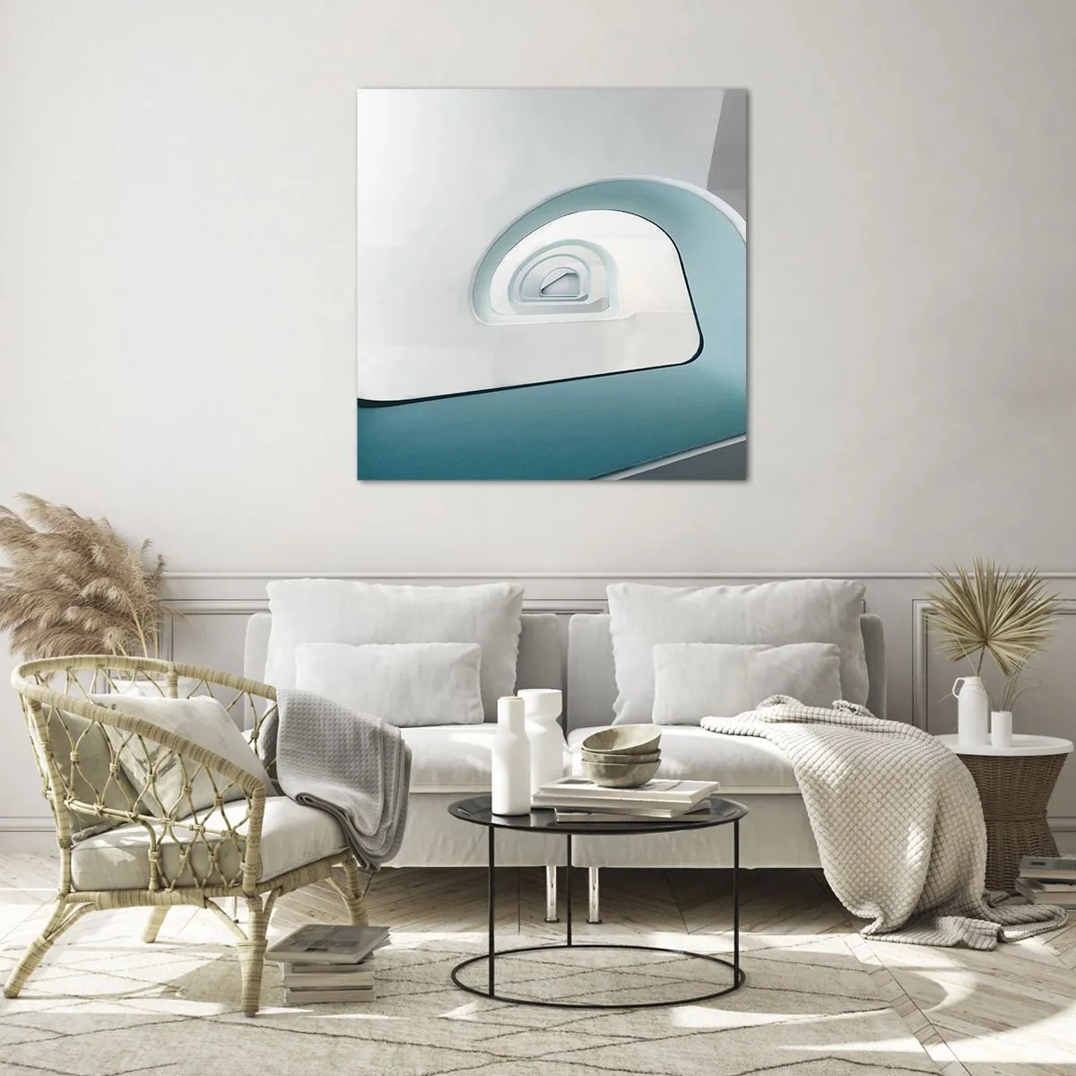 Glasbild - Bild auf glas - Bis zum Ende des Blaus - 60x60 cm