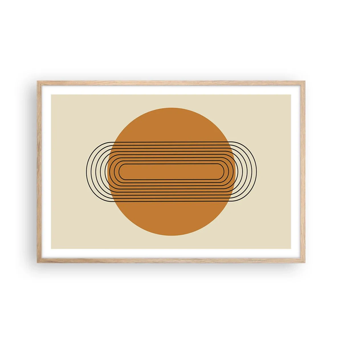Poster in einem Rahmen aus heller Eiche - Perfekter Plan - 91x61 cm