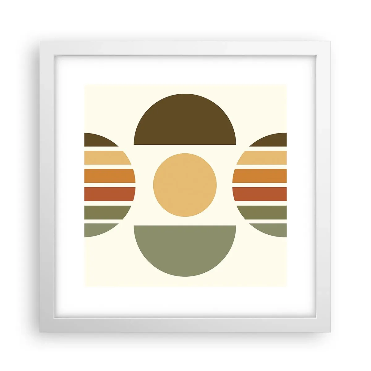 Poster in einem weißen Rahmen - In Erdtönen - 30x30 cm