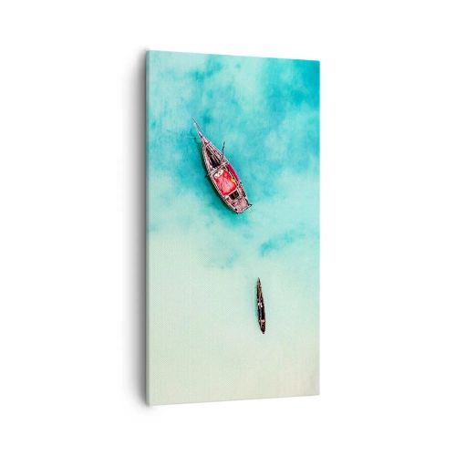 Bild auf Leinwand - Leinwandbild - Denn an den Stränden von Sansibar, wenn der Wasserüberschuss ... - 55x100 cm