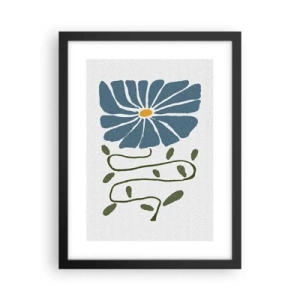 Poster in einem schwarzem Rahmen - Zweig für eine Blume - 30x40 cm