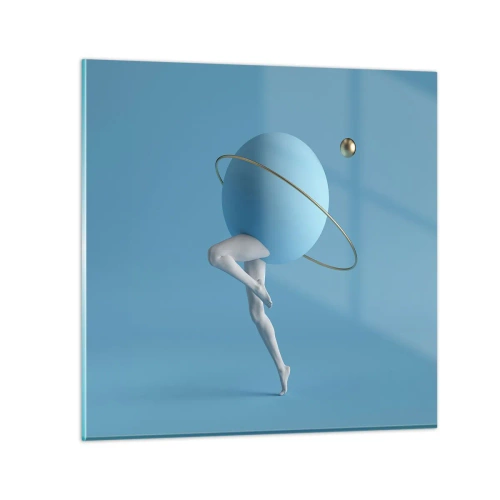 Glasbild - Bild auf glas - Und die Planeten spielen verrückt - 30x30 cm