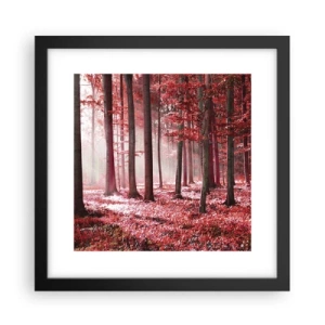 Poster in einem schwarzem Rahmen - Rot ist genauso schön - 30x30 cm