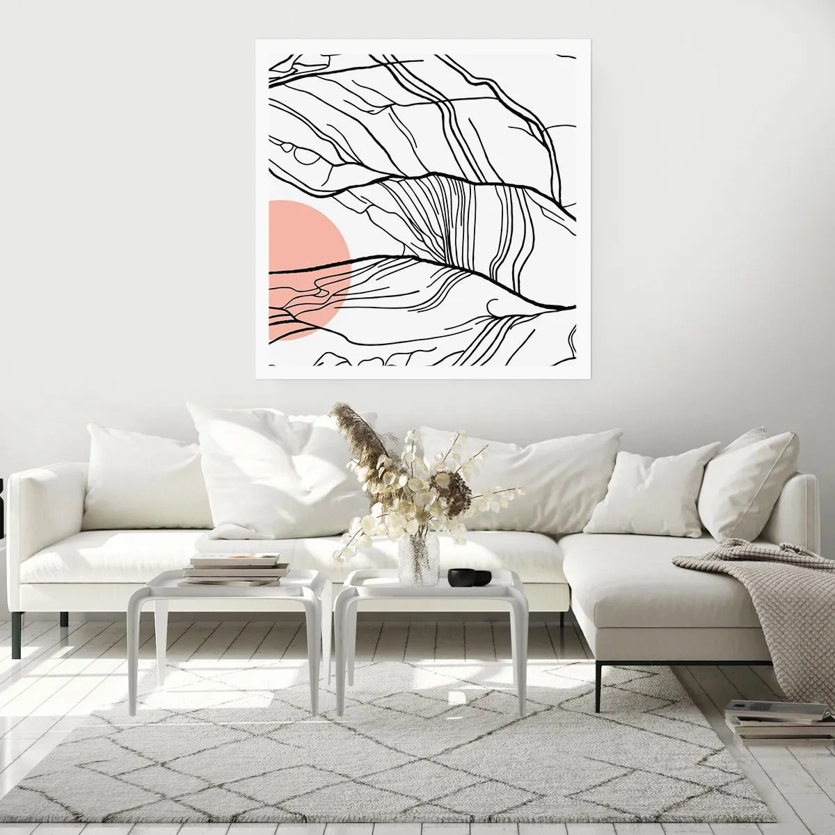 Poster - In einem Netz aus Zweigen - 30x30 cm