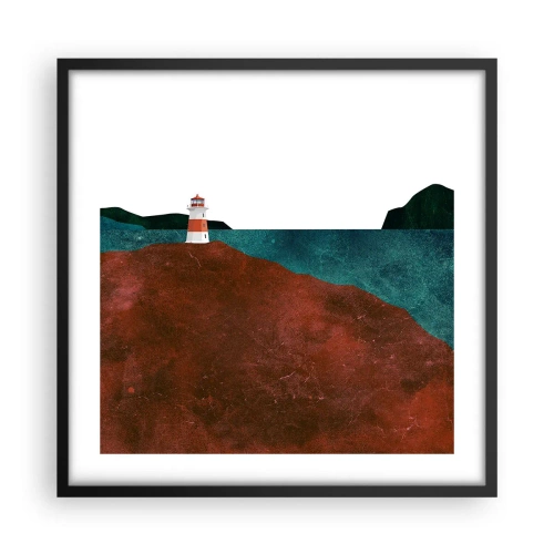 Poster in einem schwarzem Rahmen - Aufs Meer starren - 50x50 cm