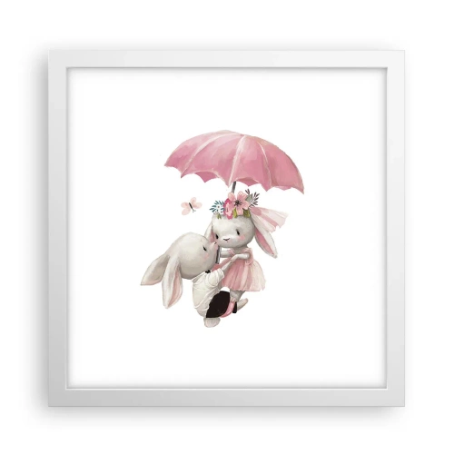 Poster in einem weißen Rahmen - Das ist eben Liebe - 30x30 cm