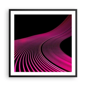 Poster in einem schwarzem Rahmen - Allee des Lichts - 60x60 cm