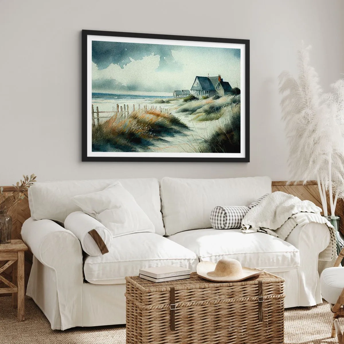 Poster in einem schwarzem Rahmen - Abseits vom Trubel - 50x40 cm