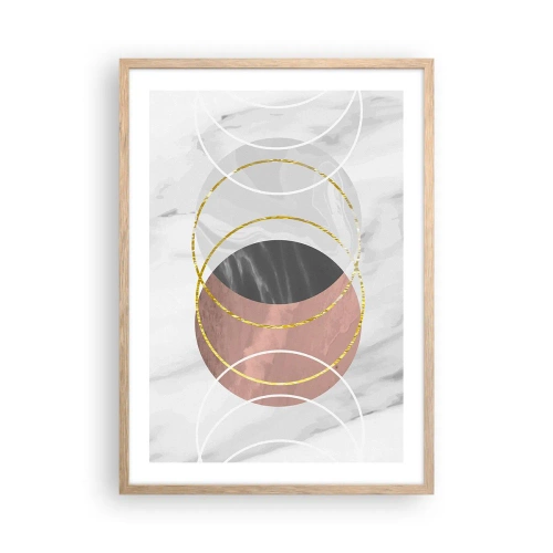 Poster in einem Rahmen aus heller Eiche - Musik der Sphären - 50x70 cm