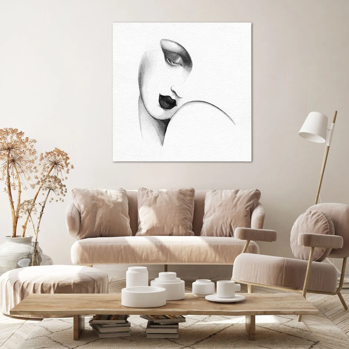 Bild auf Leinwand - Leinwandbild - Im Stil von Łempicka - 30x30 cm