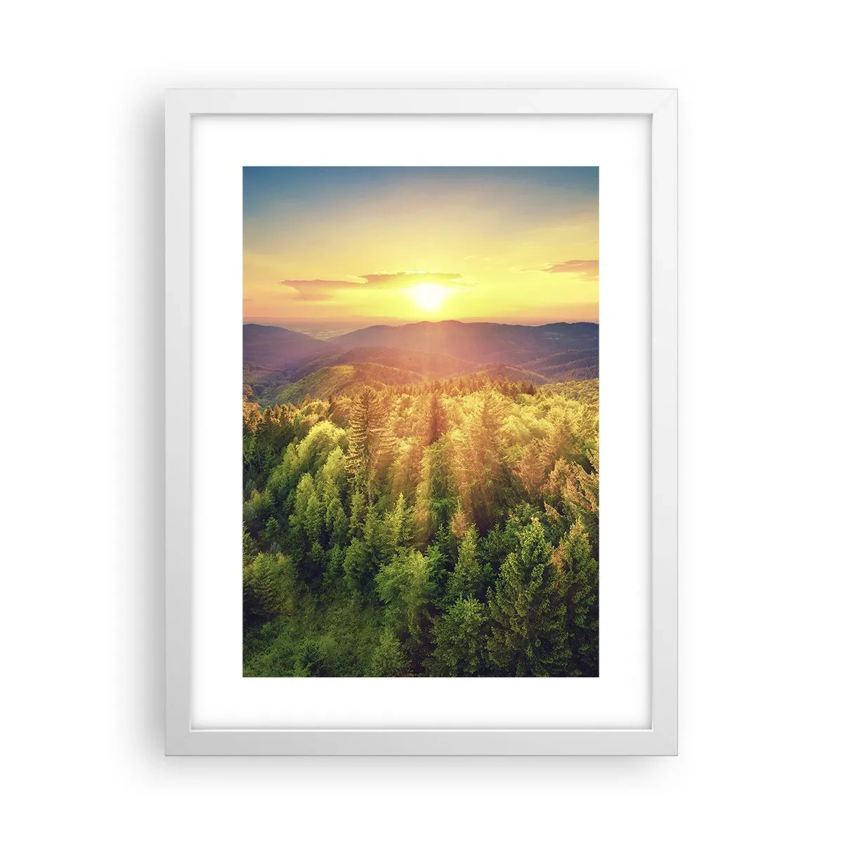 Poster in einem weißen Rahmen - Scheitelpunkte und Spitzen - 30x40 cm