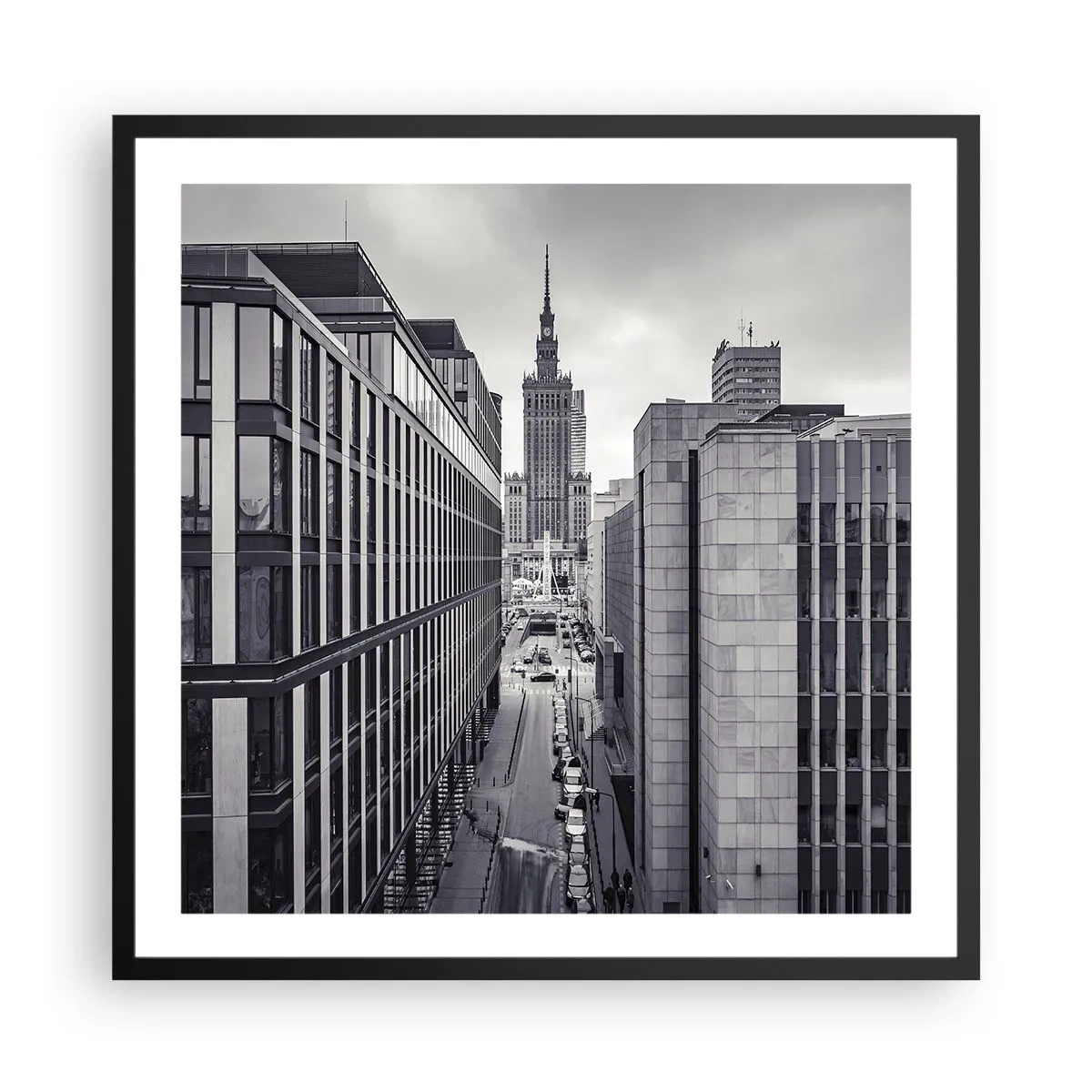 Poster in einem schwarzem Rahmen - Warschauer Tal - 60x60 cm