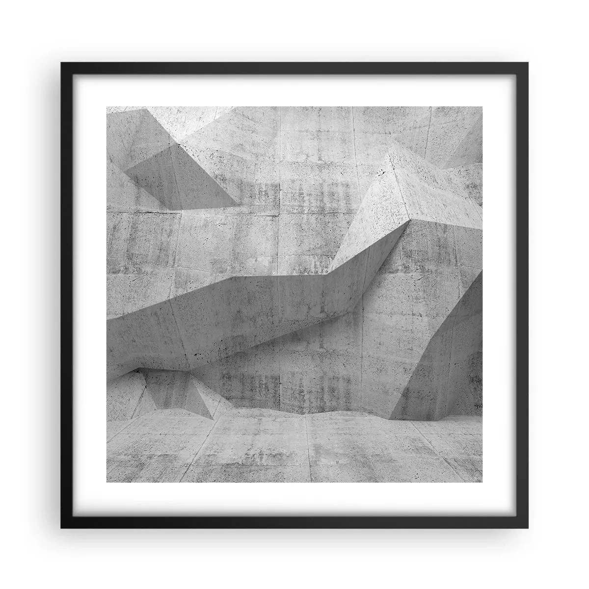 Poster in einem schwarzem Rahmen - Eine echte Herausforderung - 50x50 cm